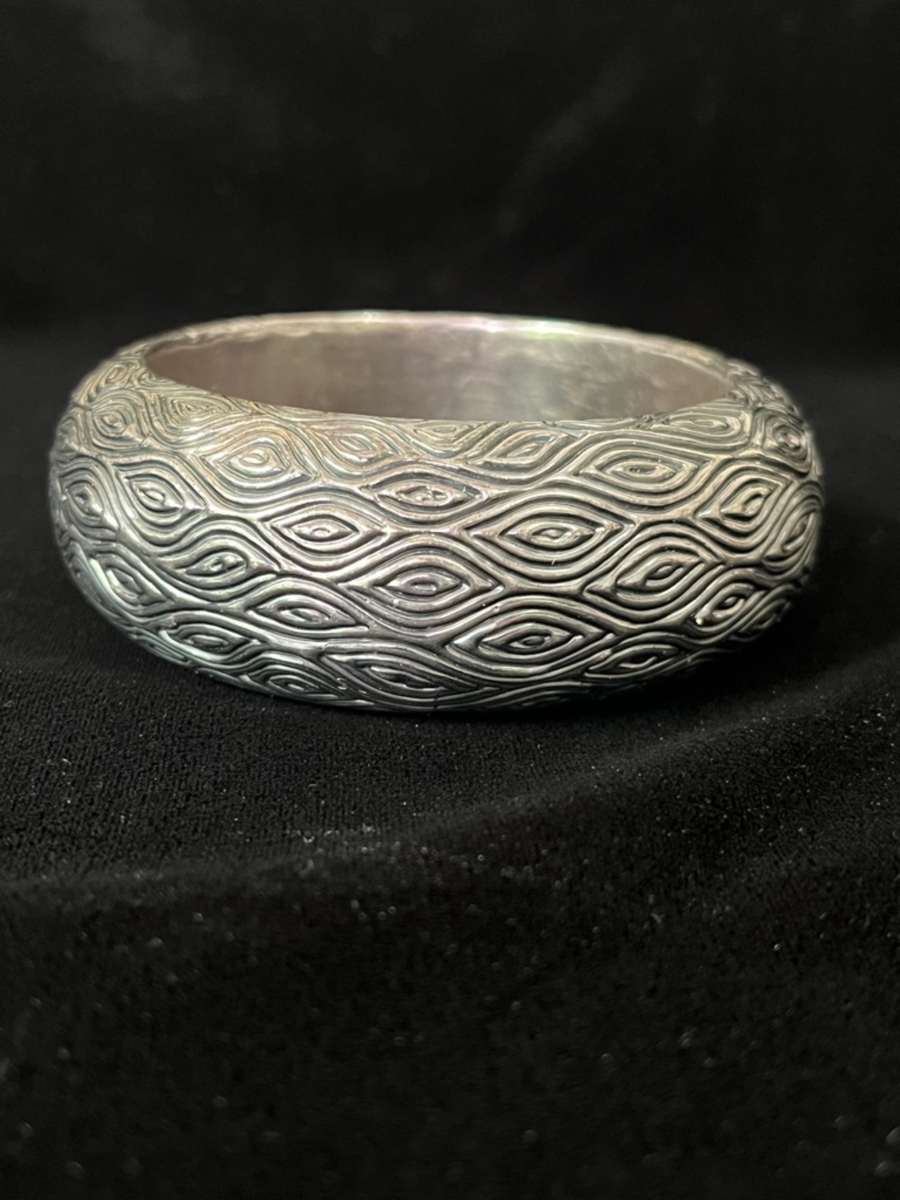 1690 Sterling Silver Textured Bangle Bracelet